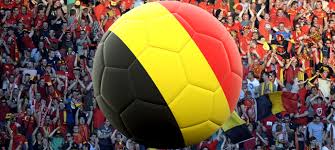 Drapeau belge ballon foule supporters